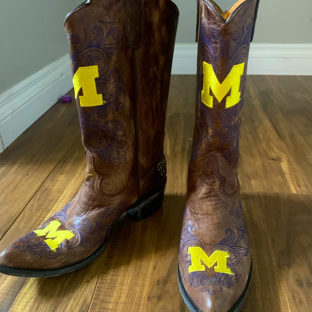 University of Michigan game day boots!